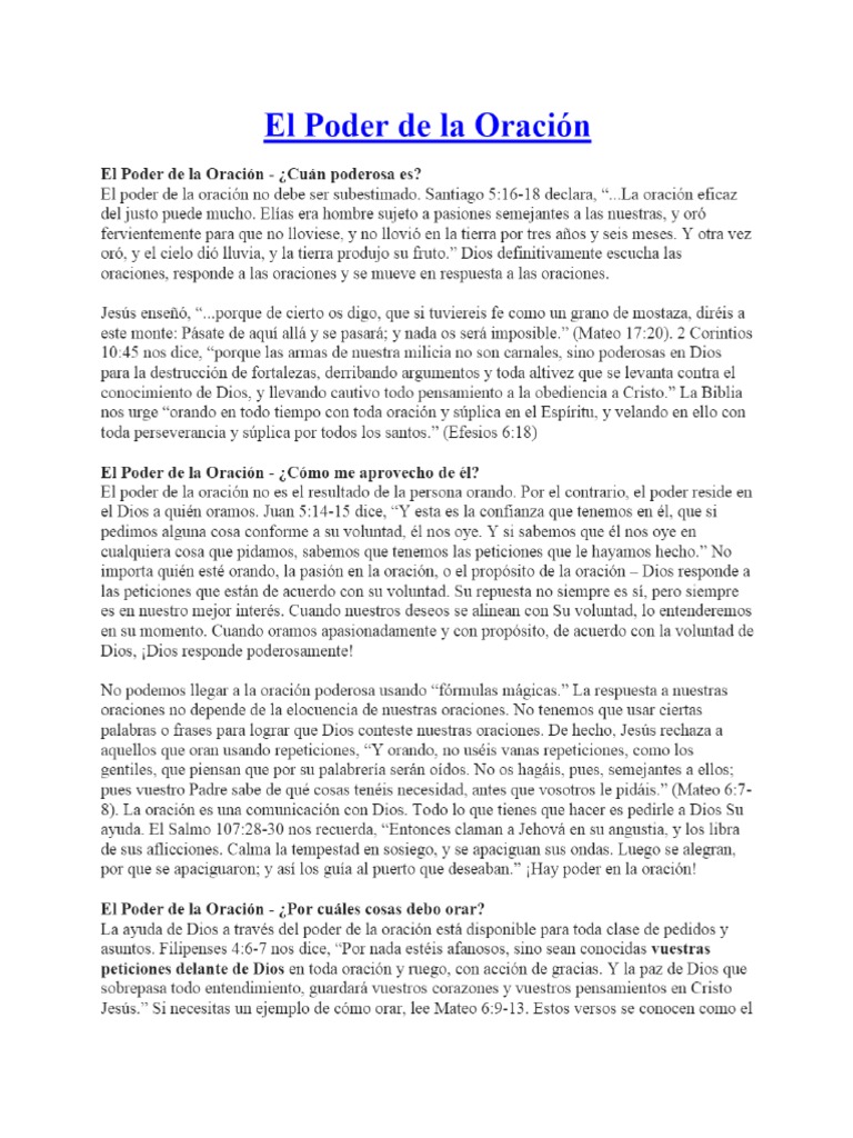 El Poder de La Oración - PDF | PDF