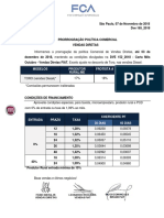 DVE 165 - 2018 - Carta Mês Novembro - Vendas Diretas FIAT