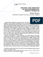 Reason and Emotion in Psychotherapy: RET Theory Over 30 Years