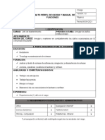 Formato Perfil de Cargo Y Manual de Funciones