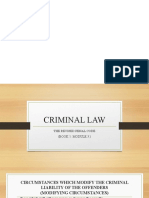 Criminal Law Modifying Circumstances