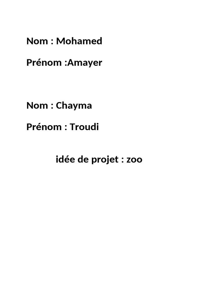 Projet de Zoo : Loisirs et Conservation | PDF | zoo