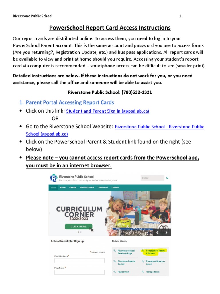 Powerschool Report Card Guide For Parents PDF Password Login