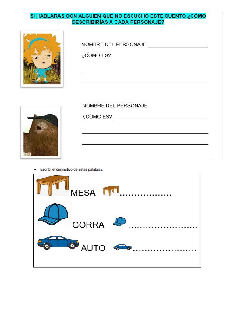 Actividades Ricitos de Oro | PDF