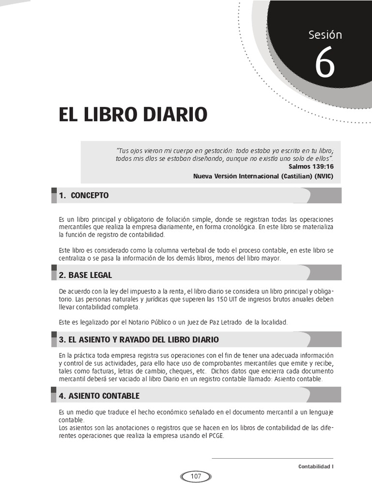 Leccion 10 El Libro Diario Pdf Contabilidad Dinero