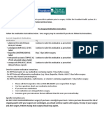 Medication Instructions Template