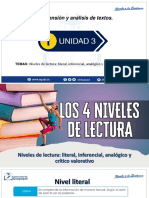 Unidad 3 3.2. Niveles de Lectura