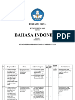 KISI-KISI SOAL KURIKULUM 2013 REVISI BAHASA INDONESIA KELAS 1 SEMESTER 1