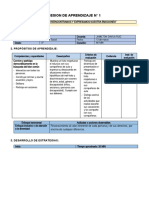 Sesion de Aprendizaje #1: 1. Datos Informativos