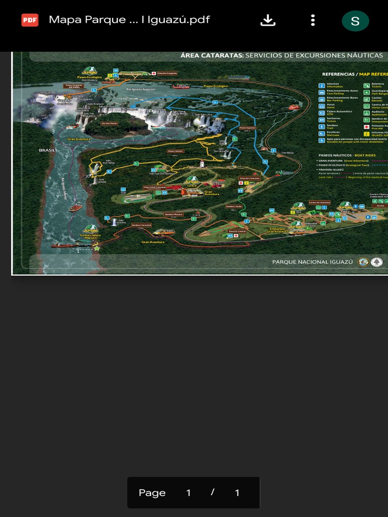 Mapa Parque Nacional Iguazú - PDF - Google Drive PDF | PDF