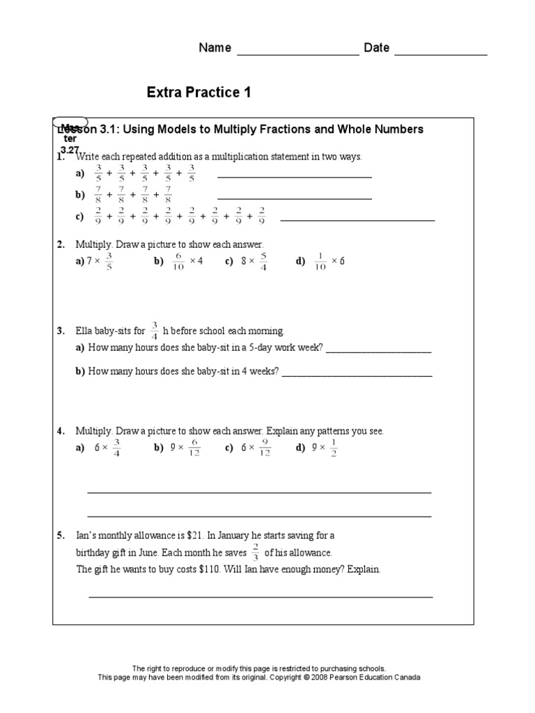 Chapter 3 Extra Practice | PDF | Language Arts & Discipline