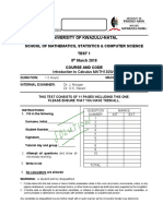 KZN Calculus Test 1 Solutions