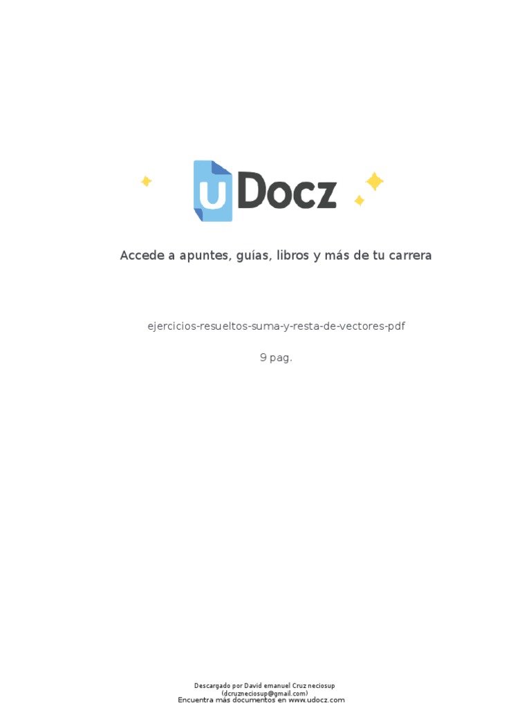 Ejercicios Resueltos: Suma y Resta de Vectores | PDF