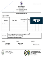 Individual Learning Monitoring Plan