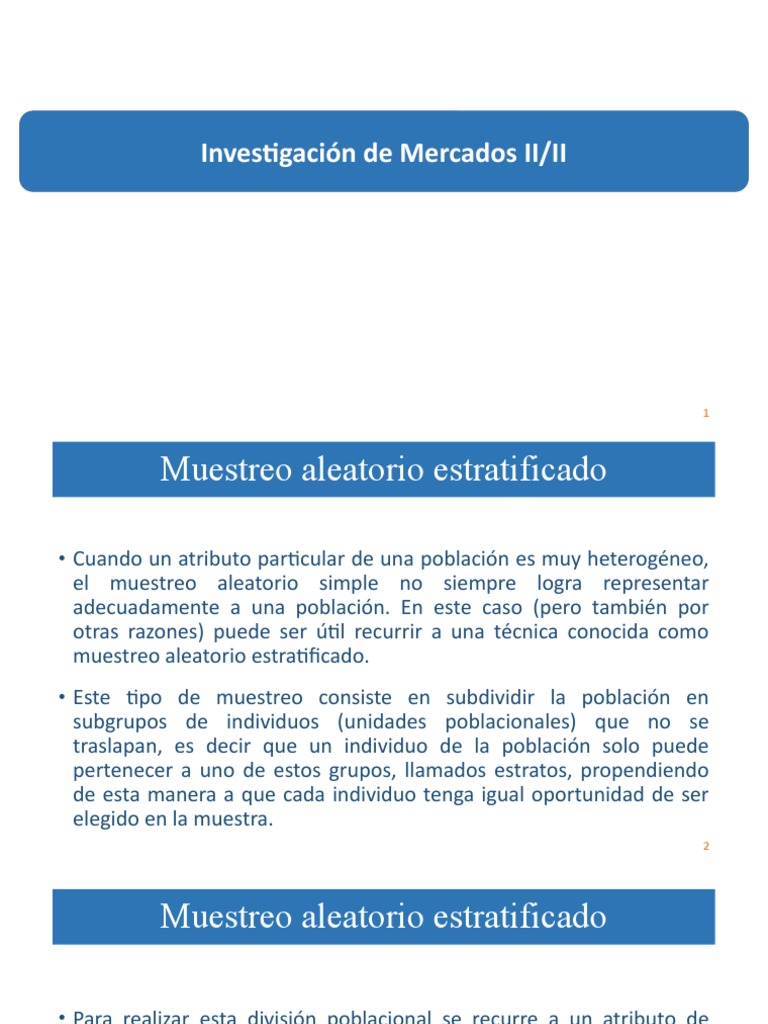 Muestreo Aleatorio Estratificado | PDF | Muestreo (Estadísticas ...