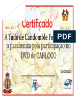 Certificado Alexandre foto e video