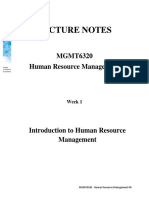 Lecturer Notes MGMT6320 Week 1 PDF