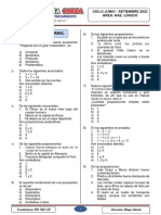 Razonamiento lógico Ciclo Junio-Septiembre 2022