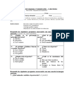 Evaluación Plan Lector El Pastorcito Mentiroso 1º 2022 (Con Sugerencias)