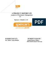 A Project Report On: Analysis of Warehouse Management AT Spencer's Retail L.T.D