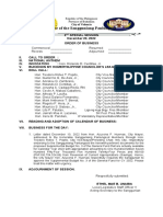 Bukidnon City Council Session Agenda