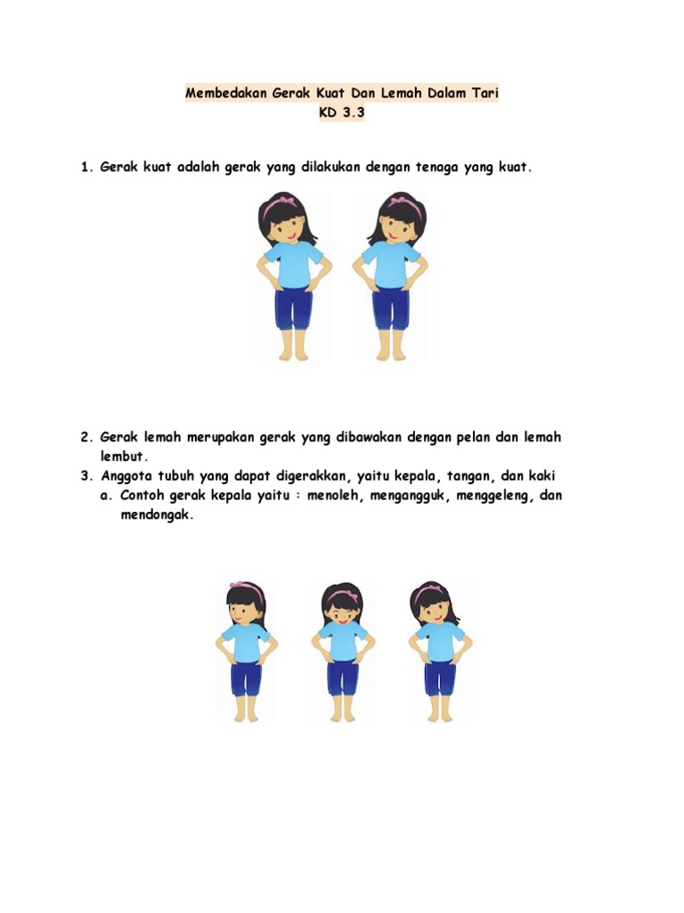 KD 3.3 Gerak Kuat Dan Lemah 14-03-23 | PDF | Seni & Disiplin Bahasa