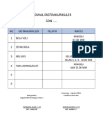 Jadwal Ekstrakurikuler SD