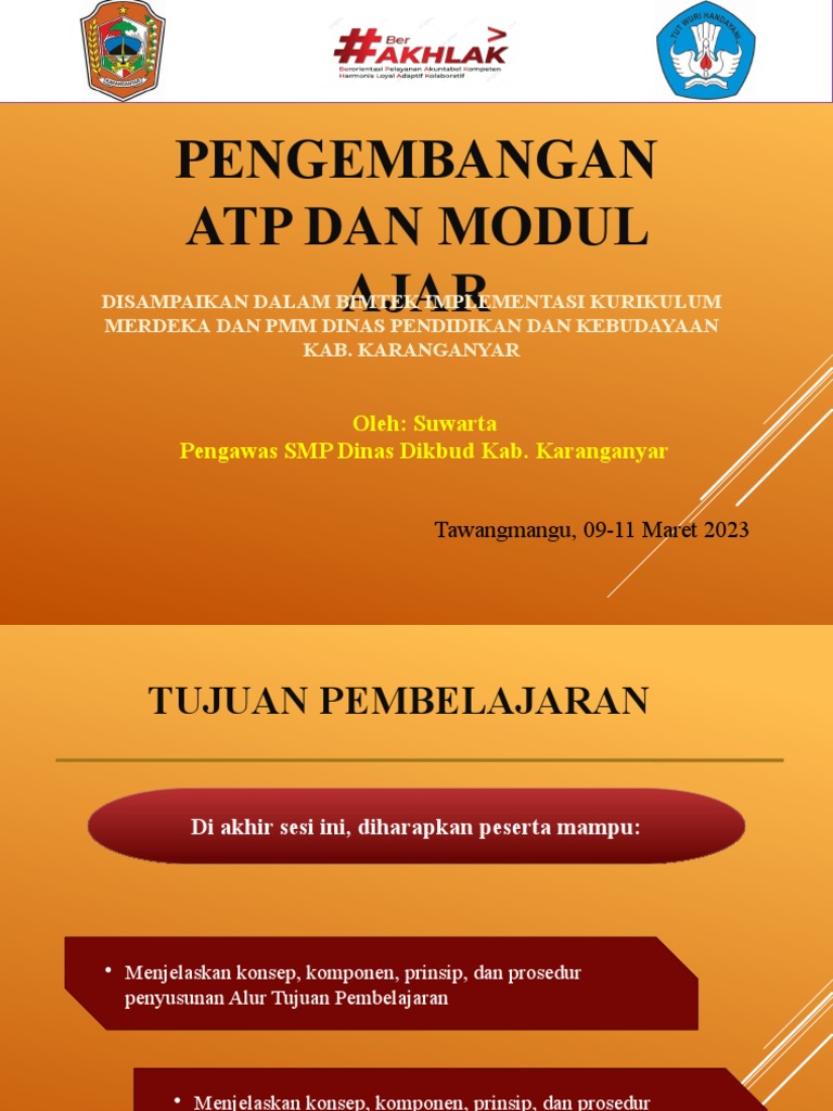 Pengembangan ATP dan Modul Ajar | PDF