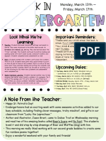 Kindergarten Newsletter 3-17-23