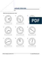 Grade 2 Telling Time 5 Minute Intervals B PDF