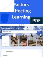 Factors Affecting Learning PDF