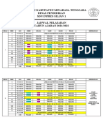 Jadwal Pelajaran 2021 - 2022