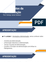 Fundamentos Da Administração - Apresentação