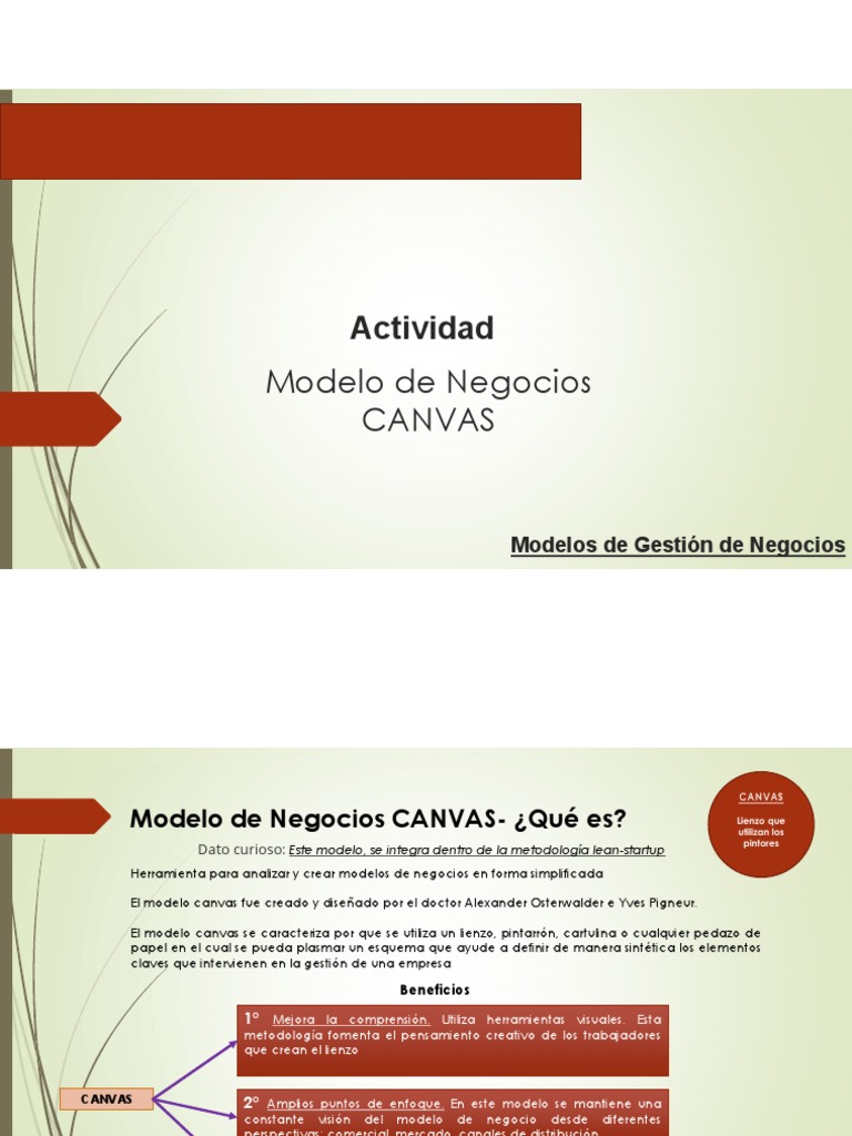 Modelo de Negocios CANVAS: Guía Completa | PDF | Modelo de negocio ...