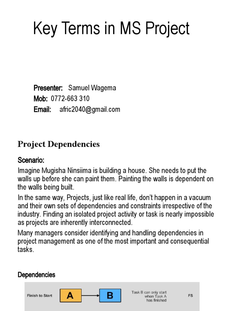 Key Terms in MS Project | PDF | Art