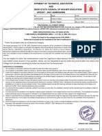 Department of Technical Education AND Andhra Pradesh State Council of Higher Education Apecet - 2021 Admissions