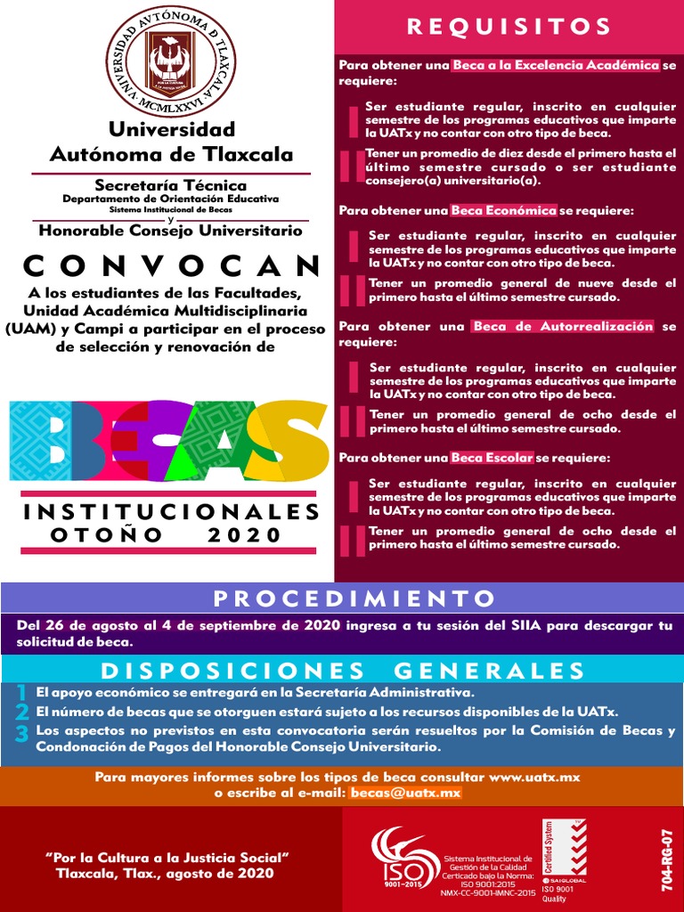 Convocatoria de Becas PDF | PDF