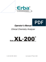 Clinical Chemistry Analyzer Operator's Manual