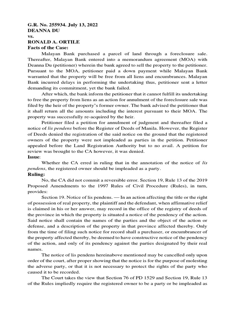 Rule 13 Sec 19 Civ Pro PDF Foreclosure Common Law