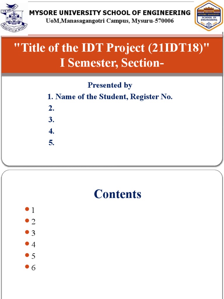 IDT PPT Format | PDF