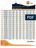 Jadwal Imsakiyah Ramadhan 1444 H Kab. Tebo