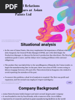 Industrial Relations Union Issues at Asian Paints LTD PDF