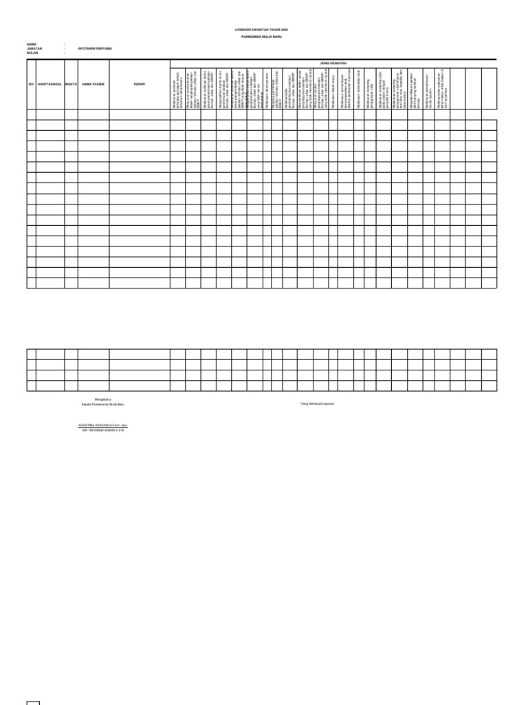Log Book Apoteker 2023 | PDF