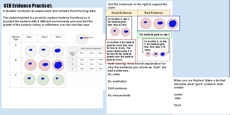 CER Evidence Practice | PDF