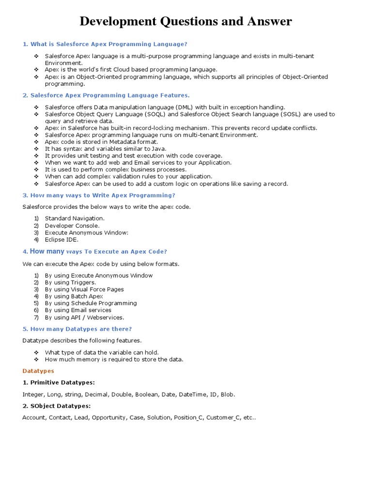 Apex Programming Concepts Overview | PDF | Inheritance (Object Oriented ...