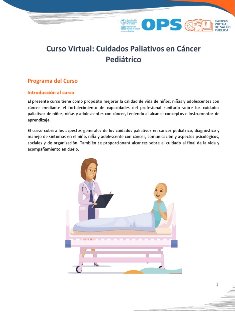 Curso De Cuidados Paliativos Pediátricos Pdf Cuidados Paliativos