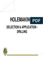 3.2 Hole Making Selection and Application - Drilling