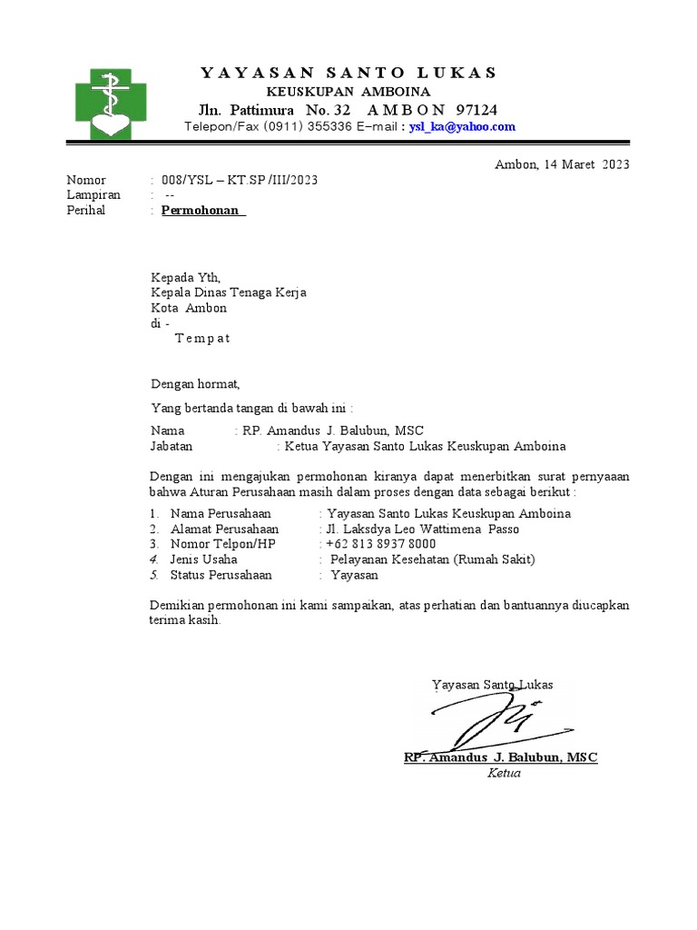 Surat Permohonan | PDF