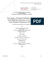 Prevalence of Female Infertility Based On Anti-Müllerian Hormone Level in Royal Care Hospital, Khartoum 2020-2021