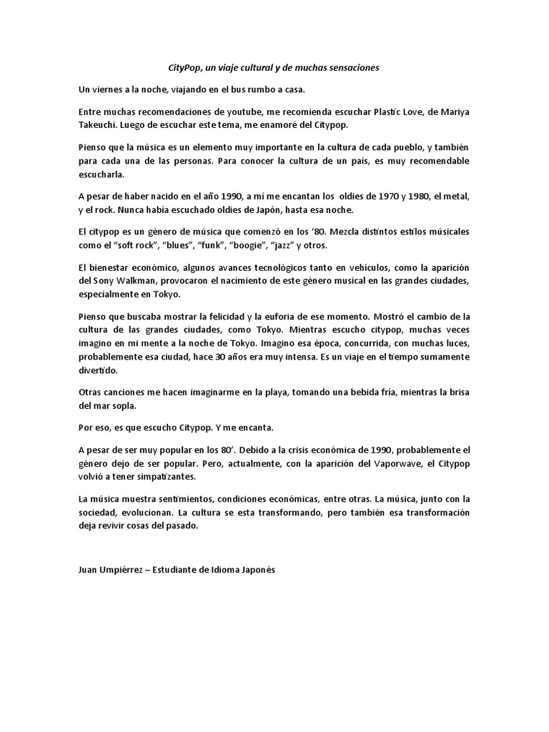 Umpierrez juan citypop un viaje cultural y de muchas sensaciones